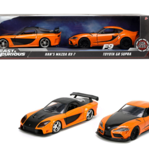 پک 2 تایی ماشین های فلزی Fast & Furious مدل Toyota GR Supra و Han’s Mazda Rx-7 با مقیاس 1:32