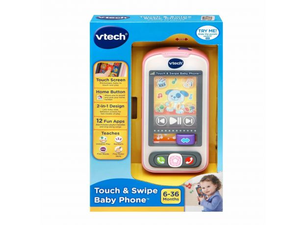 موبایل آموزشی Vtech مدل Touch and Swipe صورتی, image