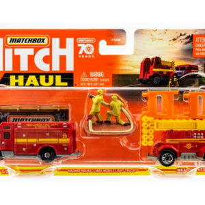 پک تریلر و ماشین آتشنشانی Match Box سری Hitch and Haul مدل Hazard Squad