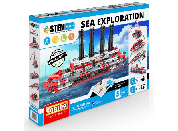 بلاک ساختنی Engino استیم هیرو 5 در 1 مدل اکتشافات دریایی, image
