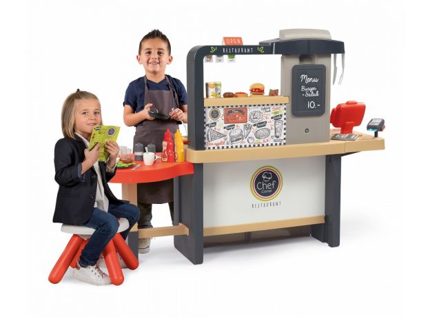 رستوران Smoby مدل Chef Corner با قابلیت افزایش ارتفاع و 70 اکسسوری, image
