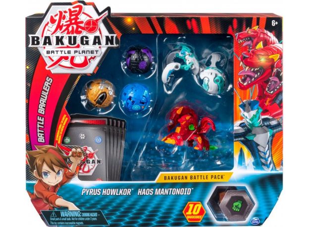 ست بازی نبرد باکوگان (Bakugan) مدل Pyrus Howlkor, image