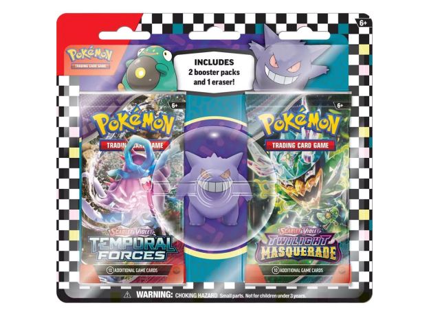 پک کارت بازی 20 تایی Pokemon سری Scarlet and Violet به همراه پاک کن Gengar, تنوع: PK290-85822-Gengar, image