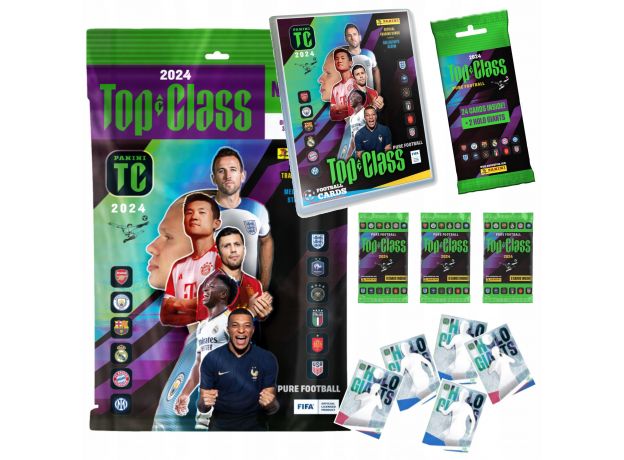 پک آلبوم و کارت بازی فوتبالی Top Class 2024 سری Mega Starter Pack ایتالیایی Panini, image