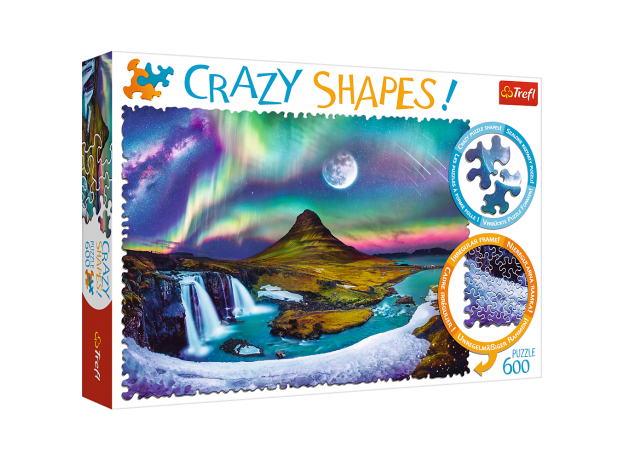 پازل 600 تکه ترفل مدل شفق در سرزمین یخی سری Crazy Shapes, image