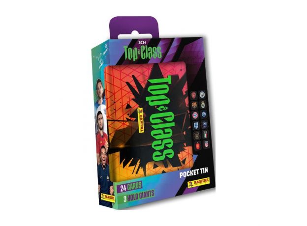 پک کارت فوتبالی با جعبه فلزی Top Class 2024 سری Pocket Tin ایتالیایی Panini مدل قرمز, تنوع: 8051708011470-Red, image
