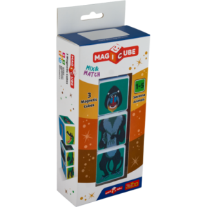 ست بازی مکعب جادویی 3 تایی حیوانات ساوانا پلی مگنت, تنوع: 4003-PM-Magic Cube Savanna Animals, image