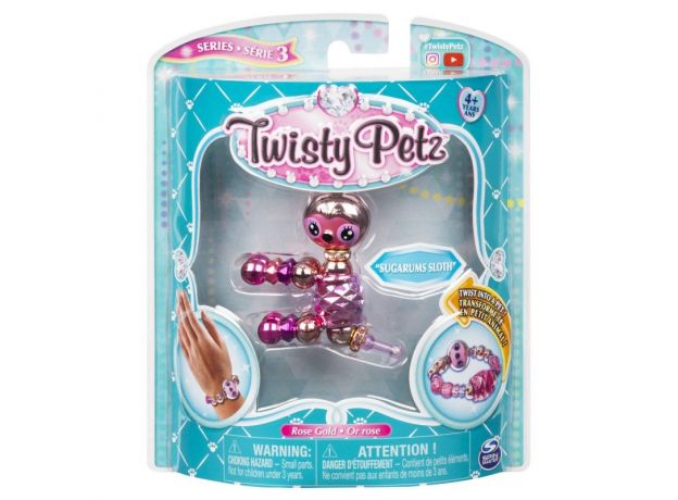 پک تکی دستبند درخشان Twisty Petz مدل Sugarums Sloth, image