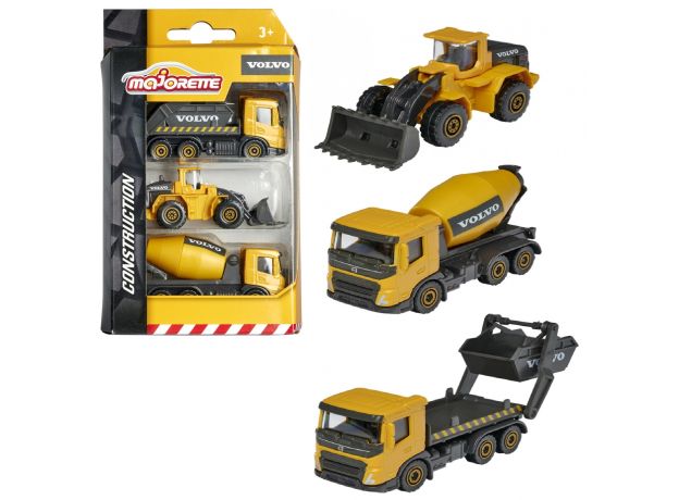 پک 3 تايی ماشين های عمرانی Majorette (لودر - میکسر - اسکیپ لودر), تنوع: 212057284-Volvo Construction 2, image