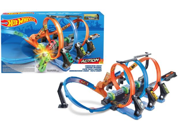 پیست ماشین های Hot Wheels سری Actionمدل Corkscrew Crash, image