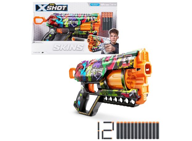 تفنگ ایکس شات X-Shot سری Skins مدل Griefer Graffiti, تنوع: 36561-Griefer Graffiti, image