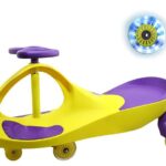 سهچرخه لوپ کار با چرخهای چراغ دار مدل زرد بنفش, image