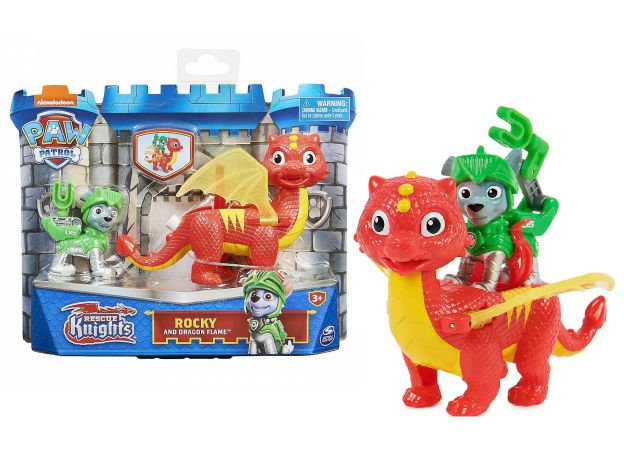 اژدها فلیم و راکی سگ های نگهبان Paw Patrol سری Rescue Knight, تنوع: 6063149-Rocky, image