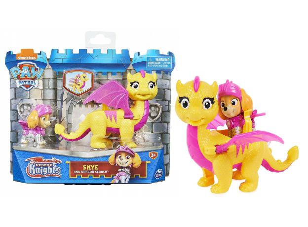 اژدها اسکروچ و اسکای سگ های نگهبان Paw Patrol سری Rescue Knight, تنوع: 6063149-Scorch, image