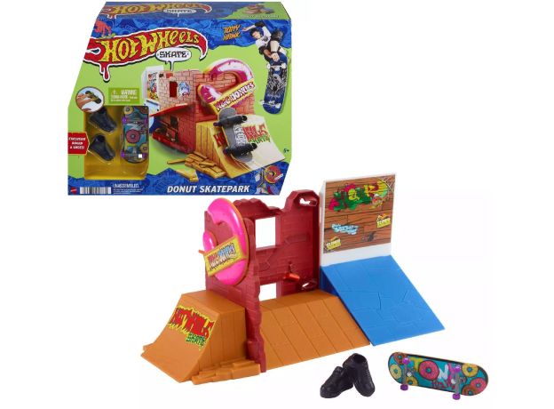 پیست اسکیت انگشتی Hot Wheels مدل Donut Skatepark, تنوع: HGT91-Donut, image