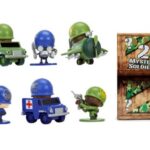 پک 8 تایی عروسک سربازهای کوچک سبز سری 1 مدل Battle Pack, image 2