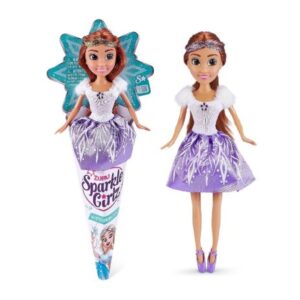 عروسک قیفی پرنسس برفی Sparkle Girlz مدل Winter Princess با لباس بنفش