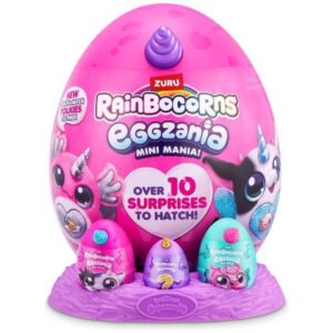 عروسک سورپرایزی رینبوکورنز RainBocoRns سری Eggzania Mini Mania با شاخ بنفش