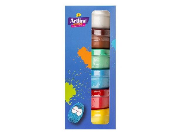 رنگ انگشتی 6 رنگ Artline با جعبه آبی, image