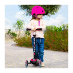 اسکوتر دو حالته SmarTrike با چرخ های چراغ دار مدل صورتی, image 2