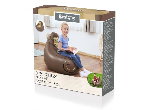 صندلی بادی راحتی طرح حیوانات Bestway مدل میمون, تنوع: 75116BW-Monkey, image