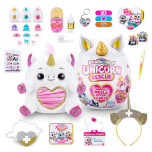 عروسک سورپرایزی رینبوکورنز RainBocoRns سری Unicorn Rescue با شاخ طلایی