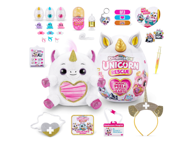 عروسک سورپرایزی رینبوکورنز RainBocoRns سری Unicorn Rescue با شاخ طلایی, تنوع: 9262-Gold, image