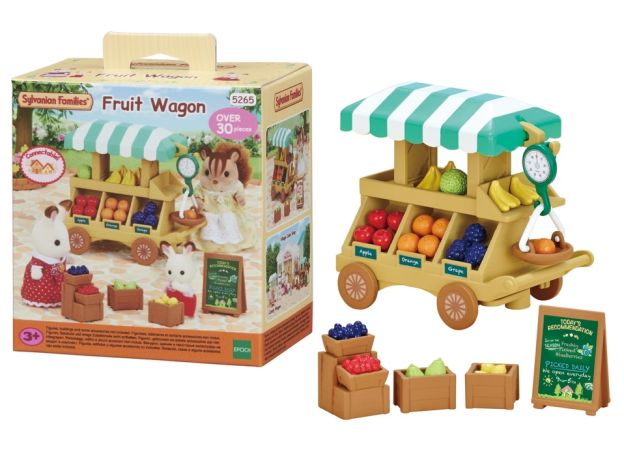 چرخ دستی میوه فروشی عروسک های Sylvanian Families, image