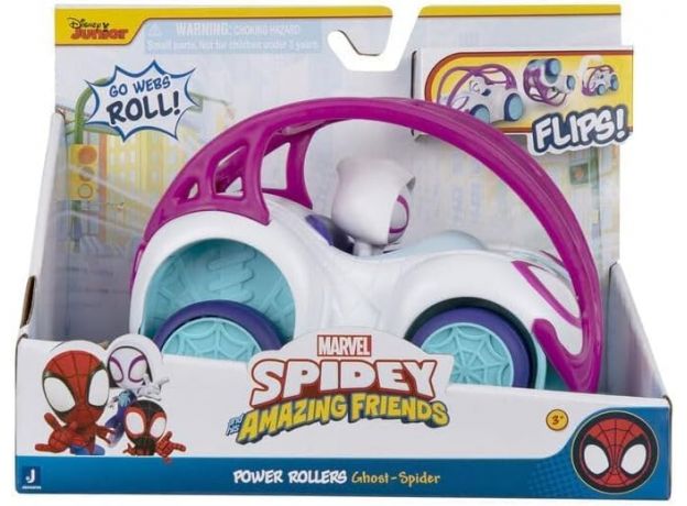 ماشین 15 سانتی پاور رولر گوست اسپایدر Spidey and his Amazing Friends, تنوع: SNF0162-Ghost Spider, image