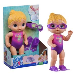 عروسک 25 سانتی بیبی الایو مدل Sunny Swimmer