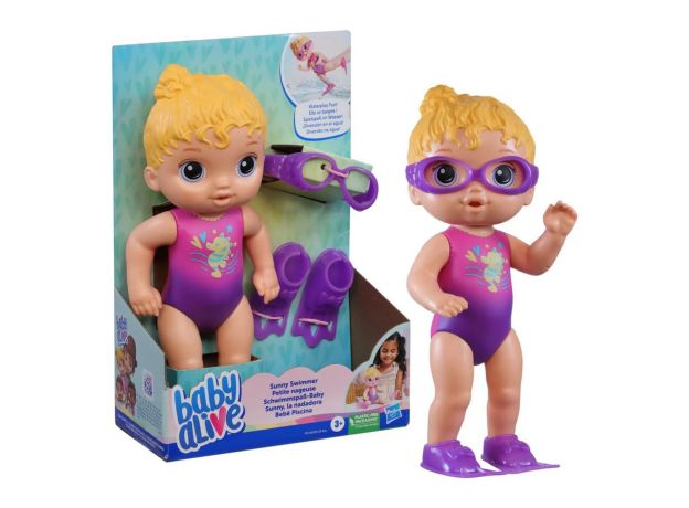 عروسک 25 سانتی بیبی الایو مدل Sunny Swimmer, image
