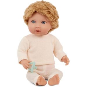 عروسک 35 سانتی پسر LullaBaby با موهای طلایی, image