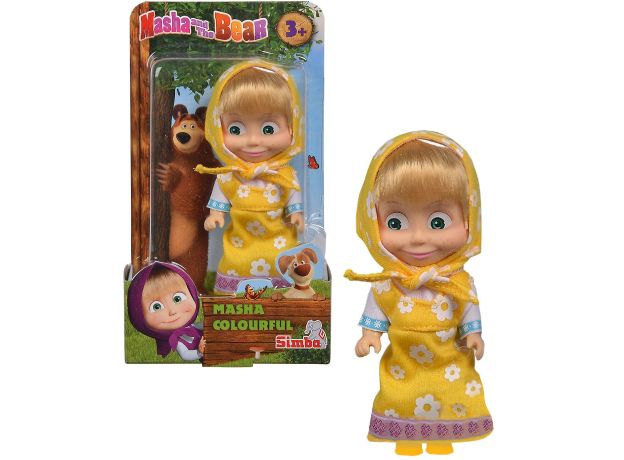 عروسک 12 سانتی ماشا با لباس زرد, تنوع: 109301678-Masha Yellow, image