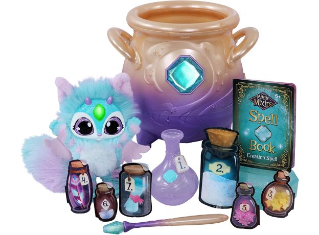 مجیک میکسیز دیگ جادویی با عروسک رباتیک سورپرایزی Magic Mixies مدل آبی, تنوع: 14651-Blue, image
