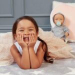 عروسک نوزاد 35 سانتی LullaBaby با لباس طوسی ستاره ای, image 2