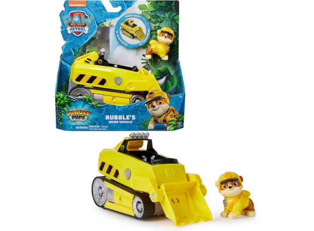 ماشین راینو با فیگور رابل سگ های نگهبان Paw Patrol سری Jungle Pups, تنوع: 6067778-Rubble, image
