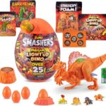 تخم داینو اسمشرز Smashers سری مگا لایت آپ Mega Lightup چراغدار با استخوان زرد, تنوع: 7474-Yellow, image