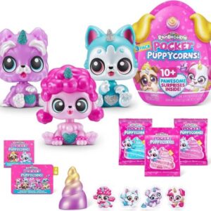 عروسک سورپرایزی رینبوکورنز RainBocoRns سری Pocket Puppycorns 10 سورپرایزی با شاخ بنفش