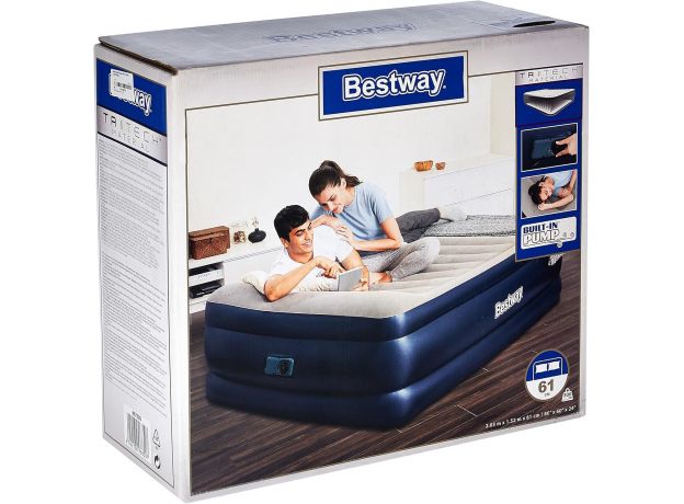 تشک بادی 203 سانتی Bestway مدل Queen طوسی و سرمه ای, image