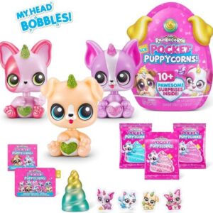 عروسک سورپرایزی رینبوکورنز RainBocoRns سری Pocket Puppycorns 10 سورپرایزی با شاخ آبی
