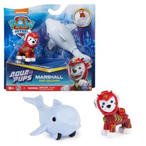 فیگور مارشال همراه با دلفین کوچولو سگ های نگهبان Paw Patrol سری Aqua Pups