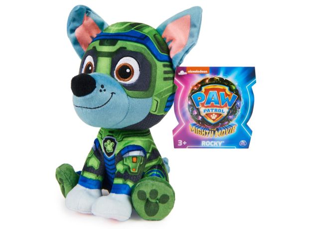عروسک پولیشی 18 سانتی راکی سگ های نگهبان Paw Patrol سری The Mighty Movie, تنوع: 6067089-Rocky, image