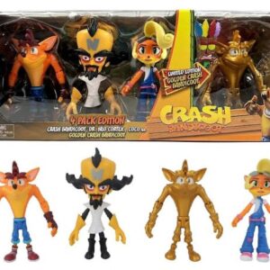 پک 4 تایی فیگور های 11 سانتی کراش باندیکوت Crash Bandicoot