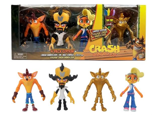 پک 4 تایی فیگور های 11 سانتی کراش باندیکوت Crash Bandicoot, image