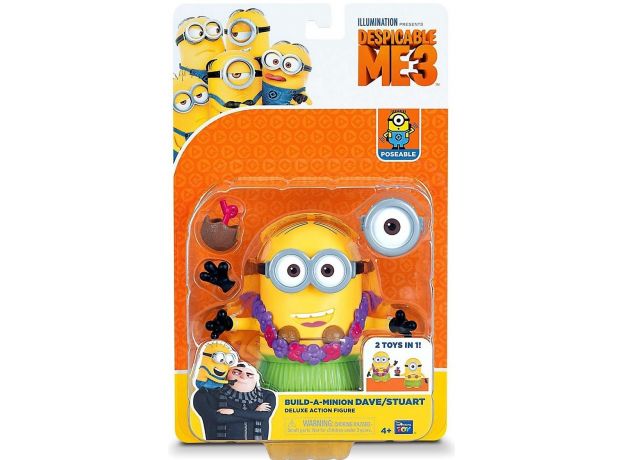 عروسک 15 سانتی‌ دیو/استوارت مدل build a minion Dave/stuart (MINION), image