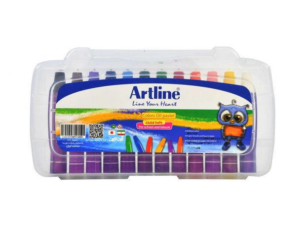 پاستل روغنی كیفی 12 رنگ Artline, image