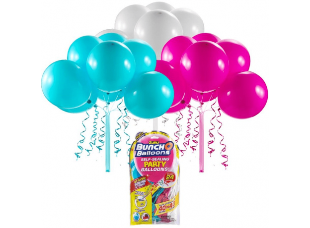 پک 24 تایی بادکنک بانچ و بالون Bunch O Balloons (سفید-صورتی-آبی), image