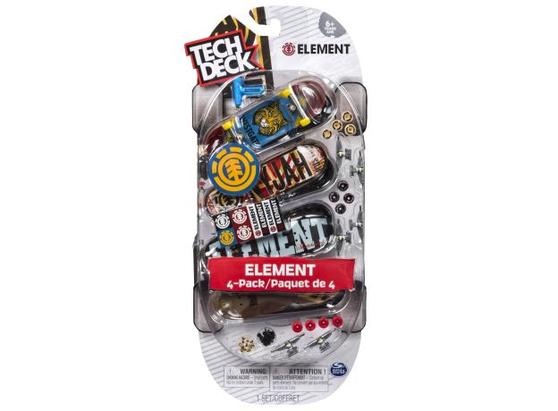ست 4 تایی اسکیت انگشتی 96 میلی متری Element تک دک Tech-Deck, تنوع: 6028785-Element, image
