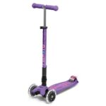 اسکوتر مکسی دلوکس جمع شو مایکرو Micro با چرخ های چراغ دار مدل بنفش, تنوع: MMD100-Purple, image