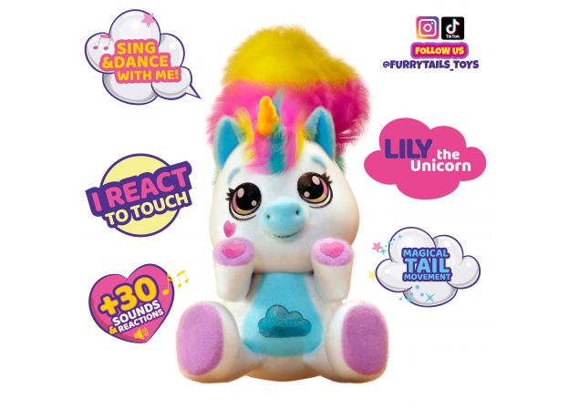 لیلی عروسک یونیکورن پولیشی رباتیک Furry Tails, image